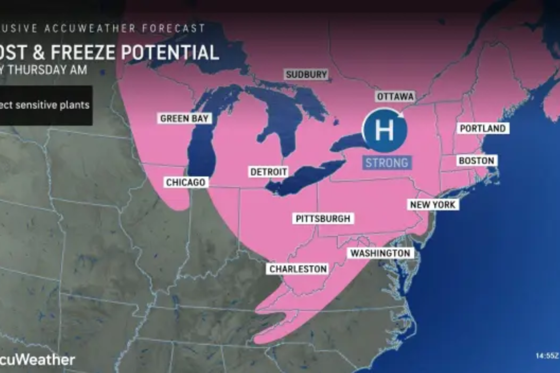 Frost - Freeze Potential, Wednesday into Friday! Violent Thunderstorms also to be triggered.
