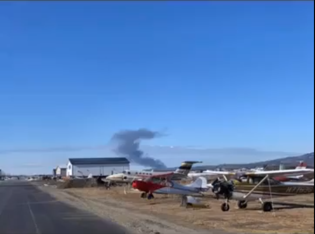 DC-4 Crash as seen from Fairbanks Airport