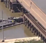 Another One! Barge Knocks Down Bridge Near Galveston, TX