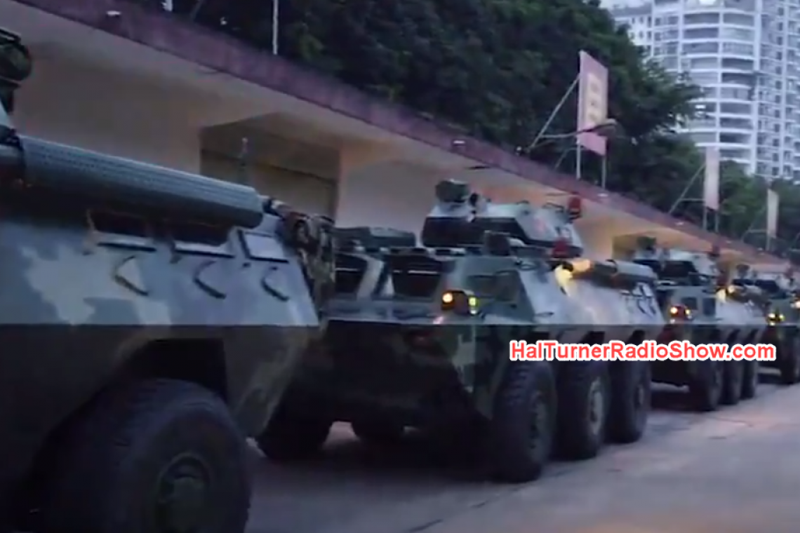 Military Armor Deploying Toward Hong Kong NOW