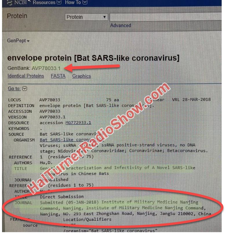  Updated 1-2-2020 ~ PROOF: The "Novel Coronavirus" Infecting the World is a MILITARY BIO-WEAPON Developed by China's Army AVP-78033-1