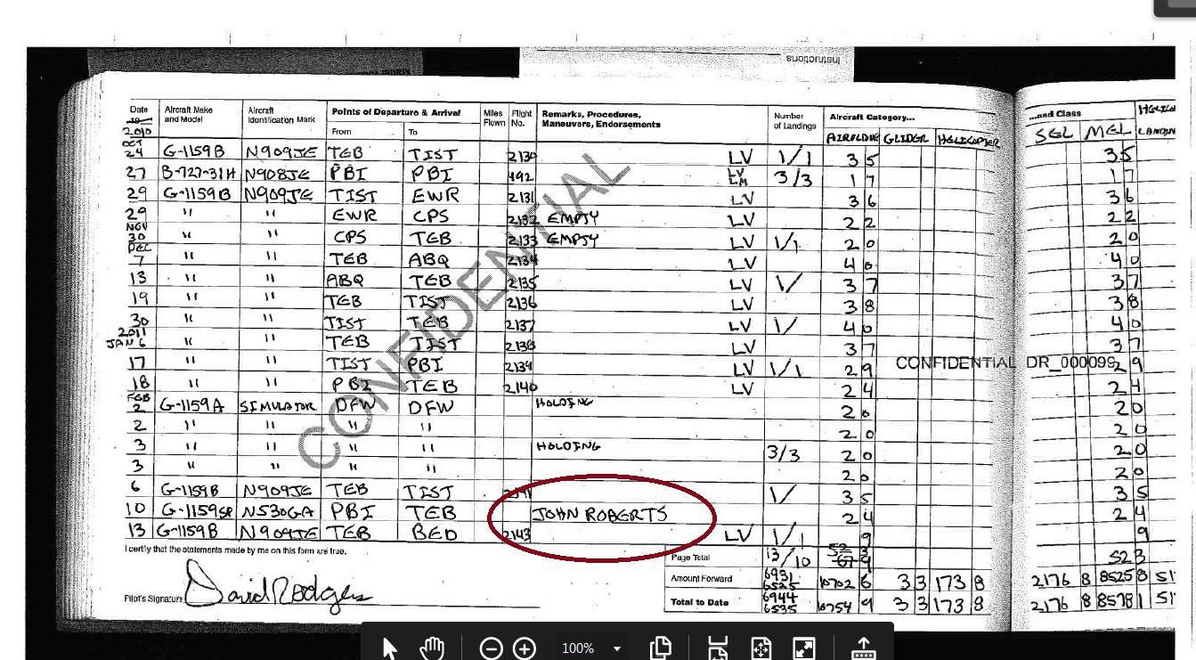 Person of extreme Interest !!!! Not confirmed.. "Lolita Express" Flight Log Epstein-BlackBook-JohnRobertsNameSCOTUS