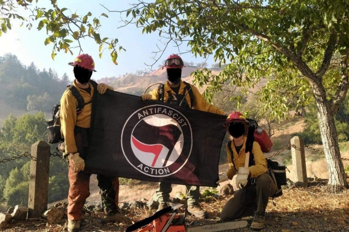 ANTIFA DRESSED AS FIREMEN ! ! !  Setting MORE Fires in CA, OR and WA