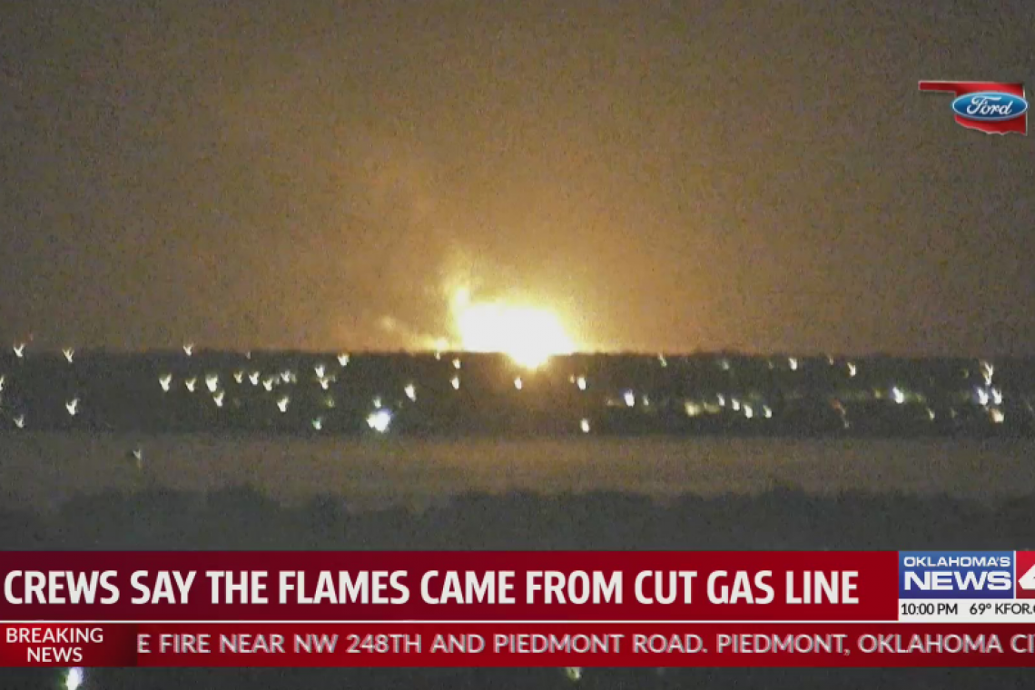 GAS LINES SABOTAGED CAUSING TWO EXPLOSIONS: OKLAHOMA AND ARKANSAS