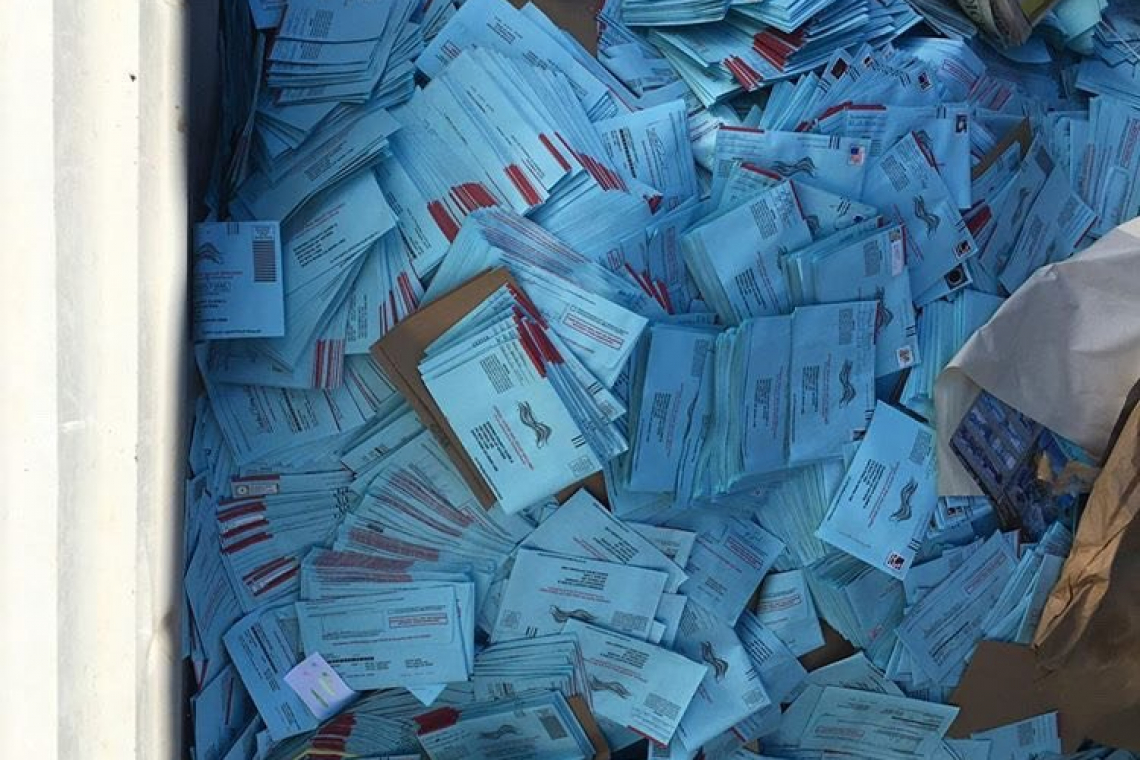 BALLOTS (THOUSANDS) FOUND IN CALIFORNIA GARBAGE DUMPSTER