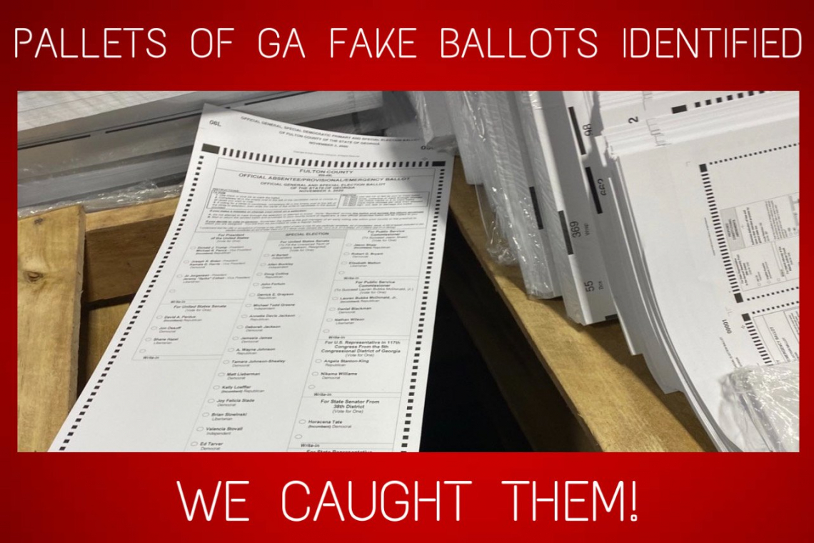 Pallets Full of PHONY Election Ballots Found in Georgia Gov't Warehouse near Atlanta; Moved by rental trucks within hours of Audit Order
