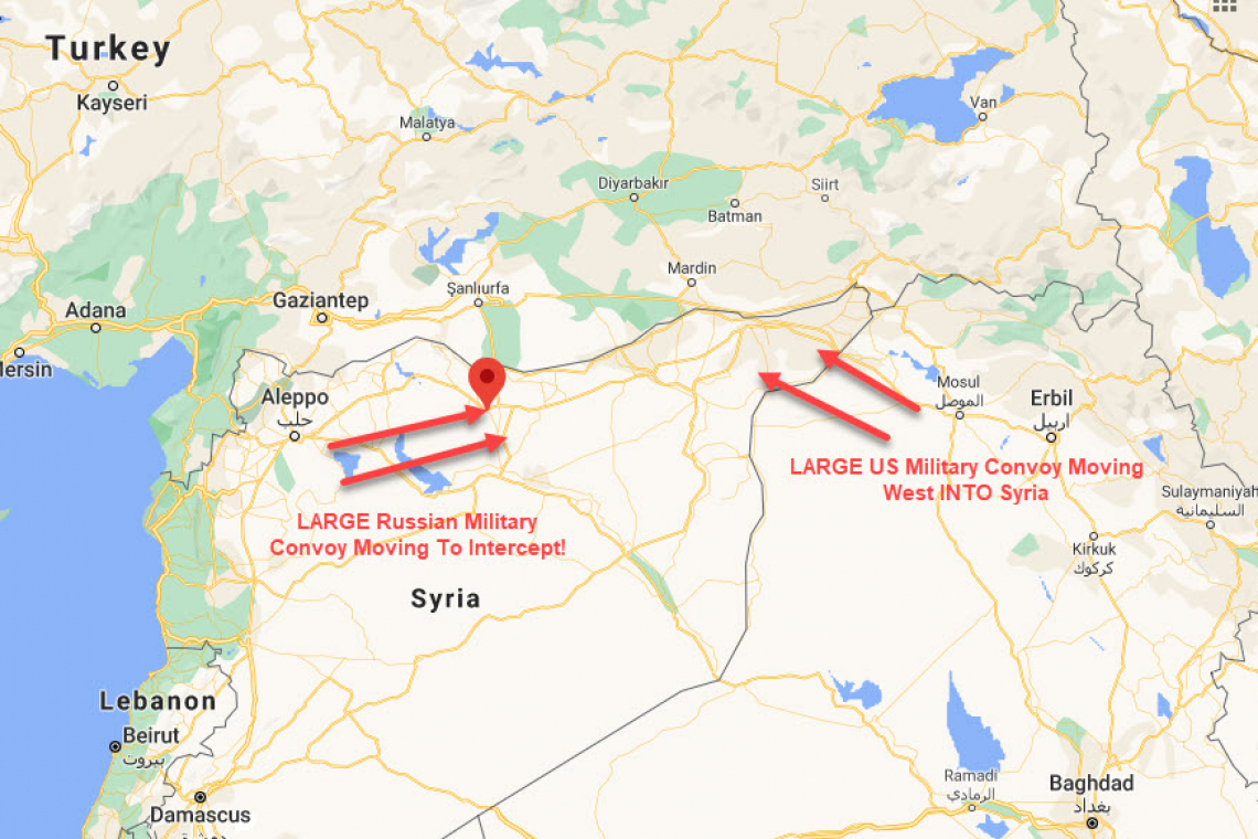 It only took 24 Hours: US Sends MAJOR Convoys Into Syria; Russians Moving Convoys to Intercept!