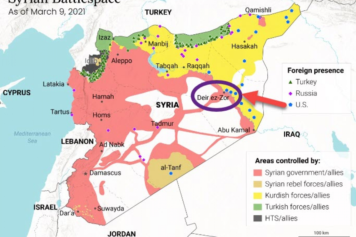 U.S. Bases in Dier Ezor, Syria, Being Sighted-in for launch of Rockets and Heavy Missiles by Iranian-Backed Militia's