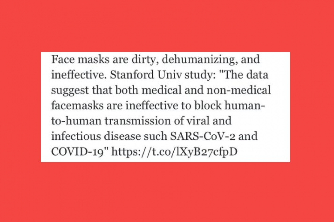 Study published at NIH.gov: Face masks worthless - NO "COVID" PROTECTION