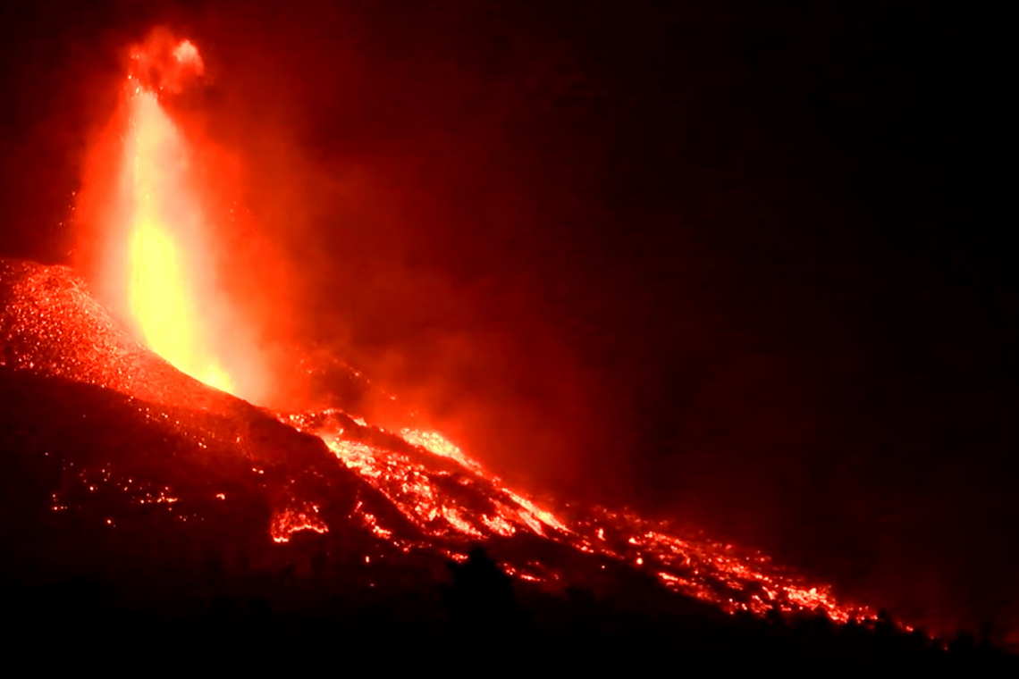 West Side of La Palma Volcano Cone HAS COLLAPSED