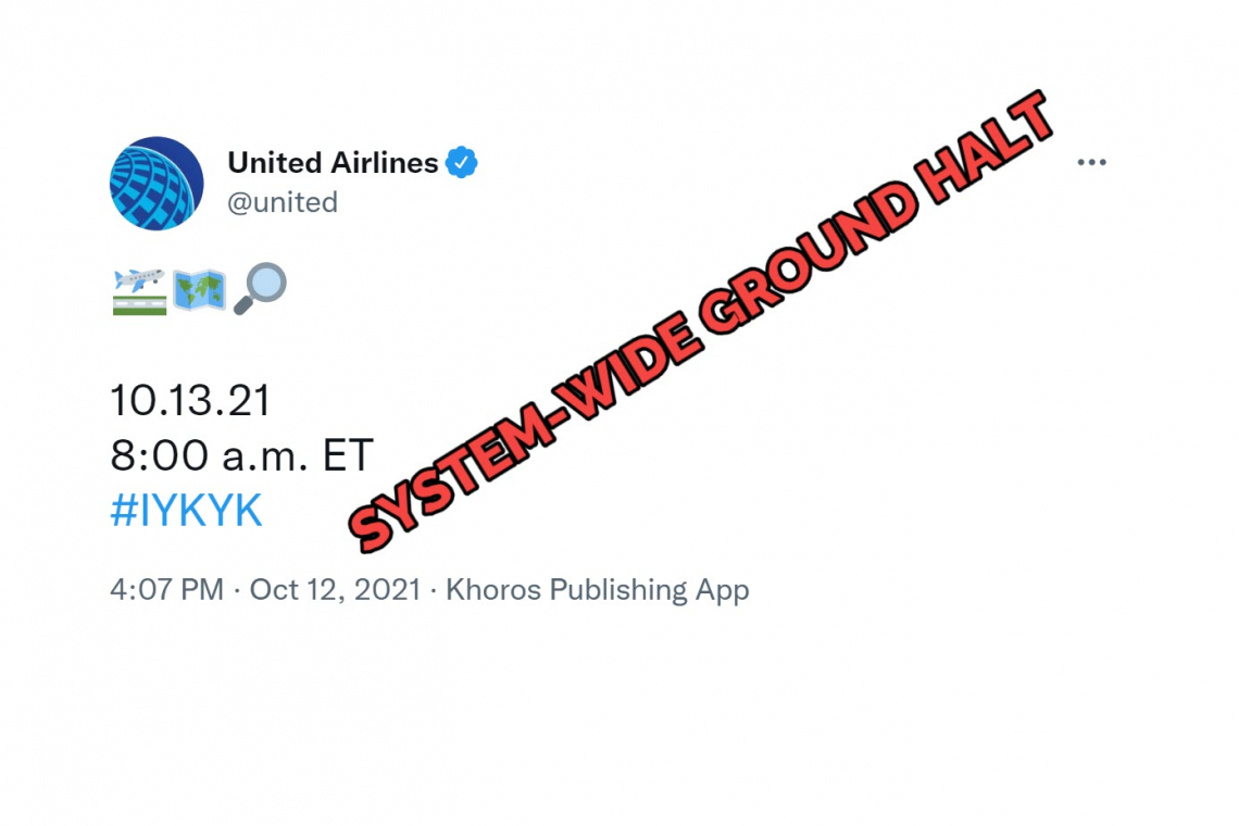 UNITED AIRLINES - ALL PLANES GROUND-HALTED