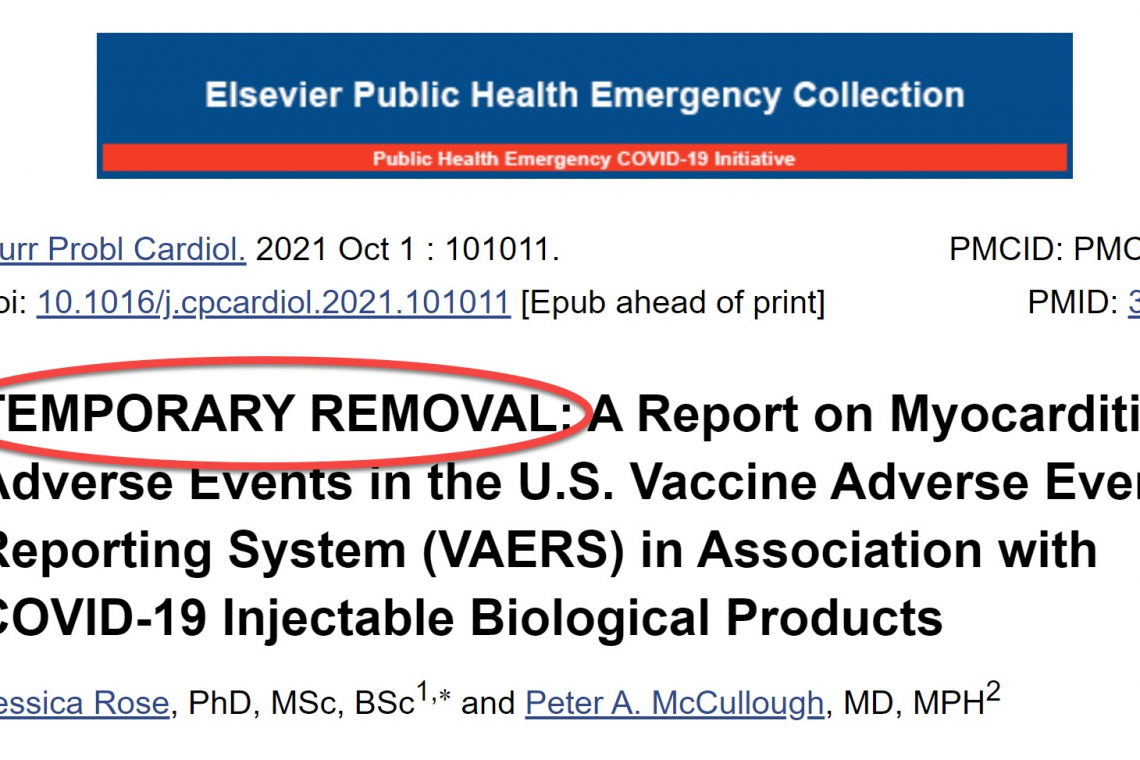 CAUGHT: National Institutes of Health "Pull" Report PROVING Covid-vaccines KILLING Kids via Myocarditis