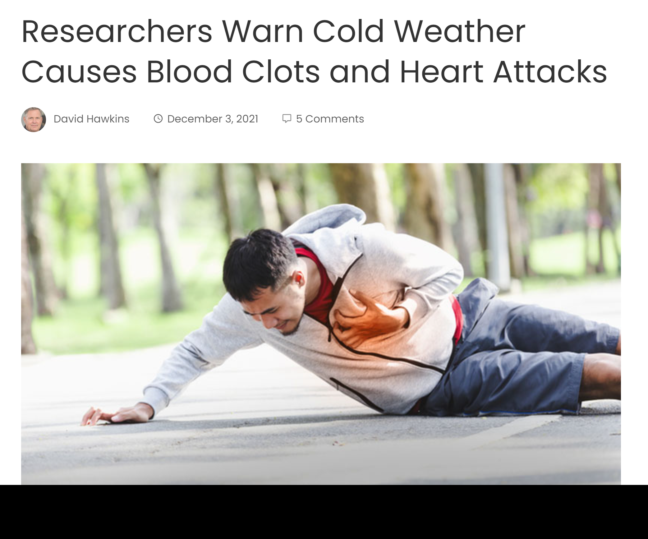 Cover-Up Begins for Vax Damage: Media Outlets Pushing "Cold Weather Causes Heart Attacks"