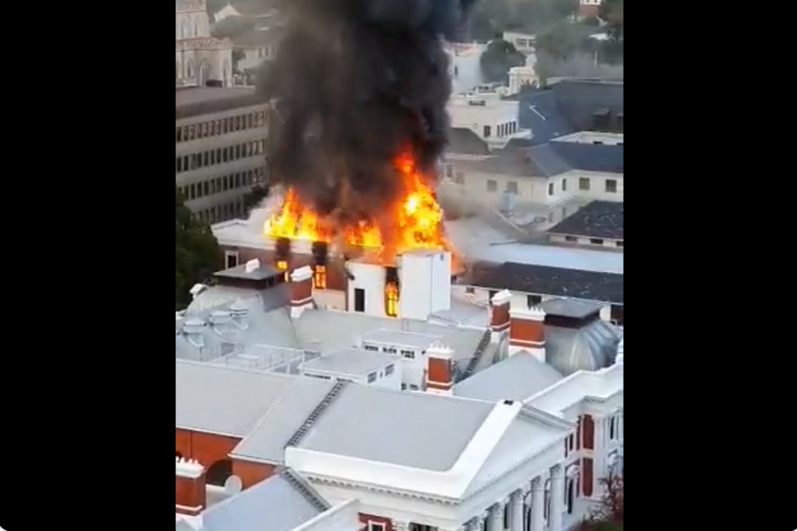 South Africa Parliament Building Burned; Residents Claim Vaccine Deaths in Children Prompted Arson Attack