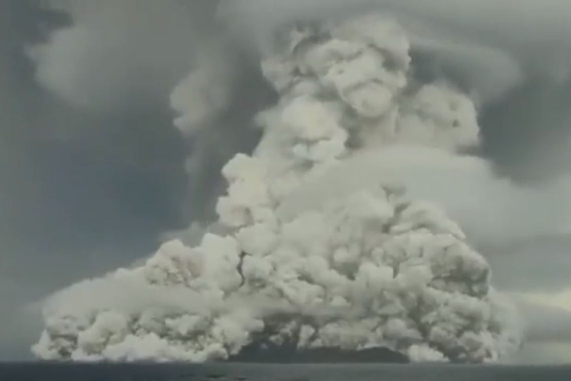 Second Eruption - MUCH MUCH WORSE - At Hunga-Tonga Volcano. Tsunami again?????