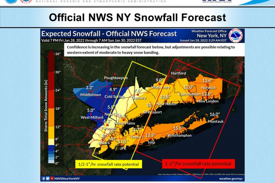 BLIZZARD WARNINGS, NJ & CT - 18-28 Inches Snow Begins TONIGHT