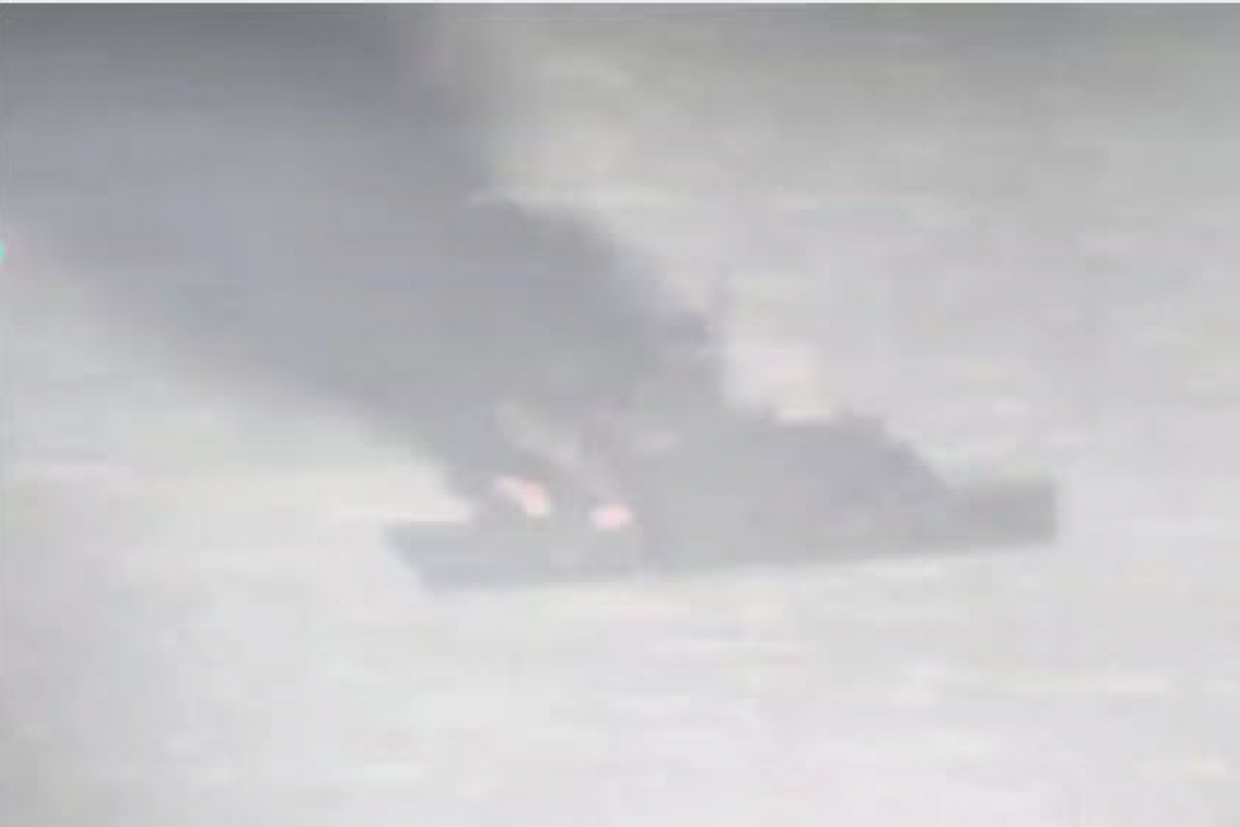 UPDATE SATURDAY 9:16 AM -- FALSE ! !  - Video Purportedly Showing Russian Navy Ship "Admiral Makarov" On Fire in Black Sea