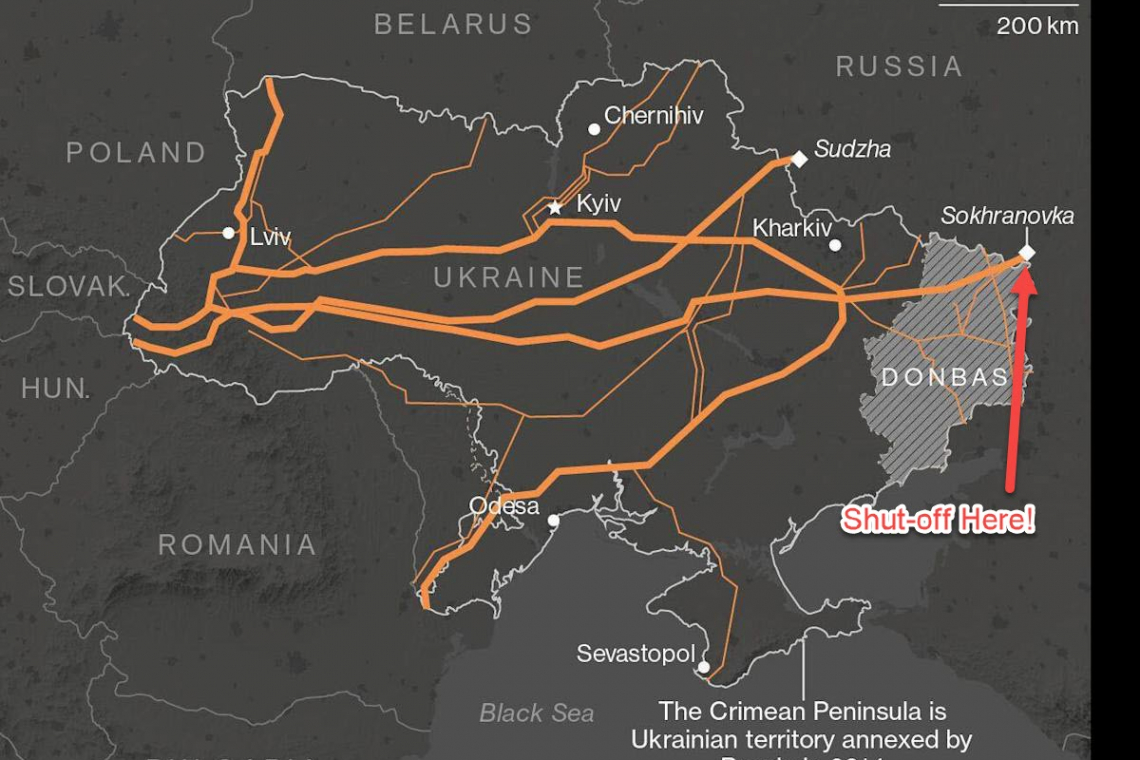 BREAKING NEWS - URGENT -- UKRAINE SHUTS-OFF 1/3rd of **ALL* EUROPEAN NATURAL GAS