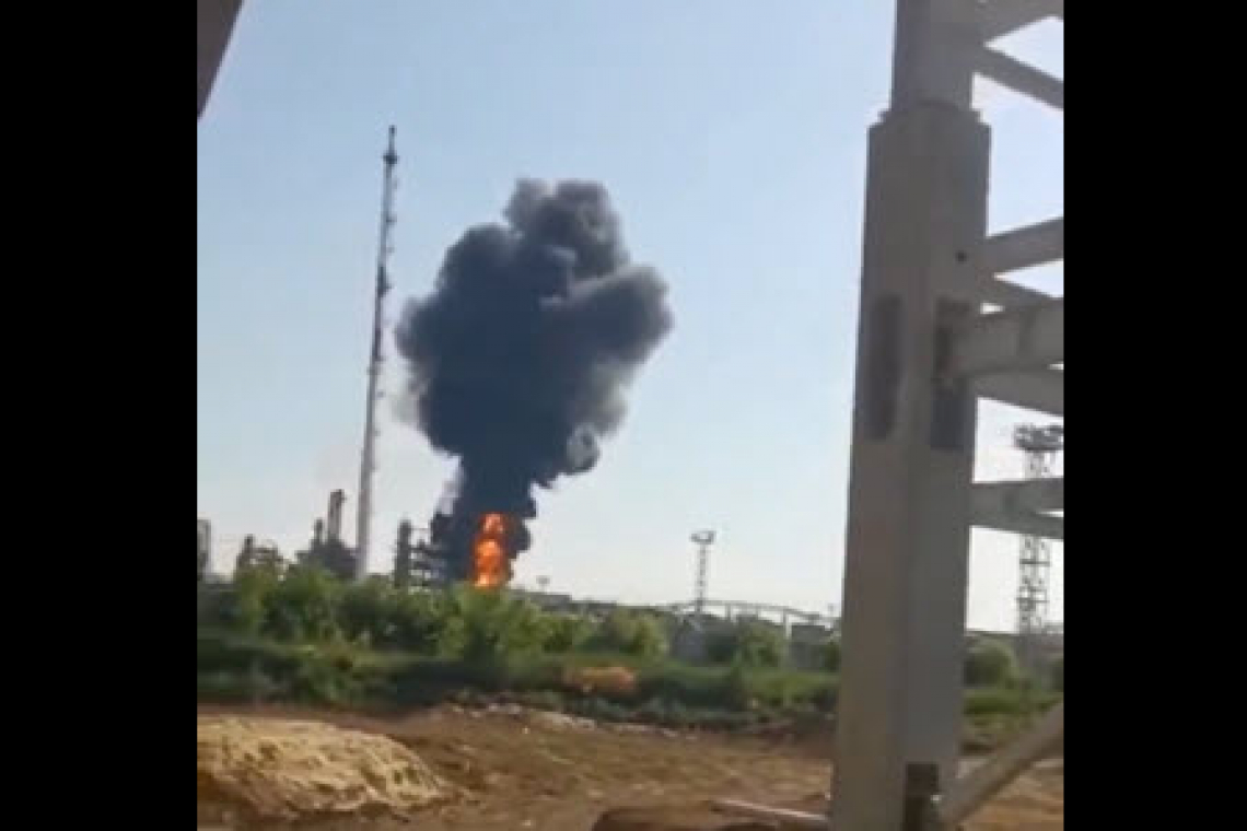 Ukraine Kamikaze Drone Attacks Russian Oil Refinery