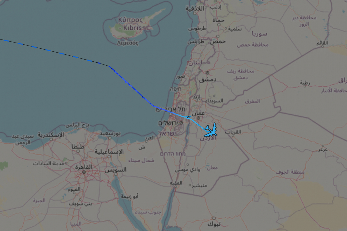 B-52 Overflies Israel into Jordan