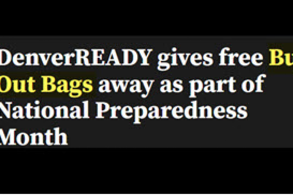 Denver Begins Distribution of "Bug-Out Bags" for Emergencies