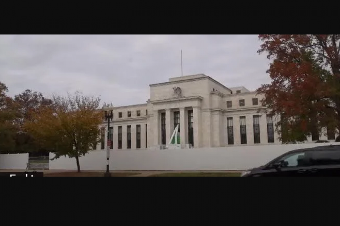 10' Tall WALL put around Federal Reserve Bank in Washington on SUNDAY!