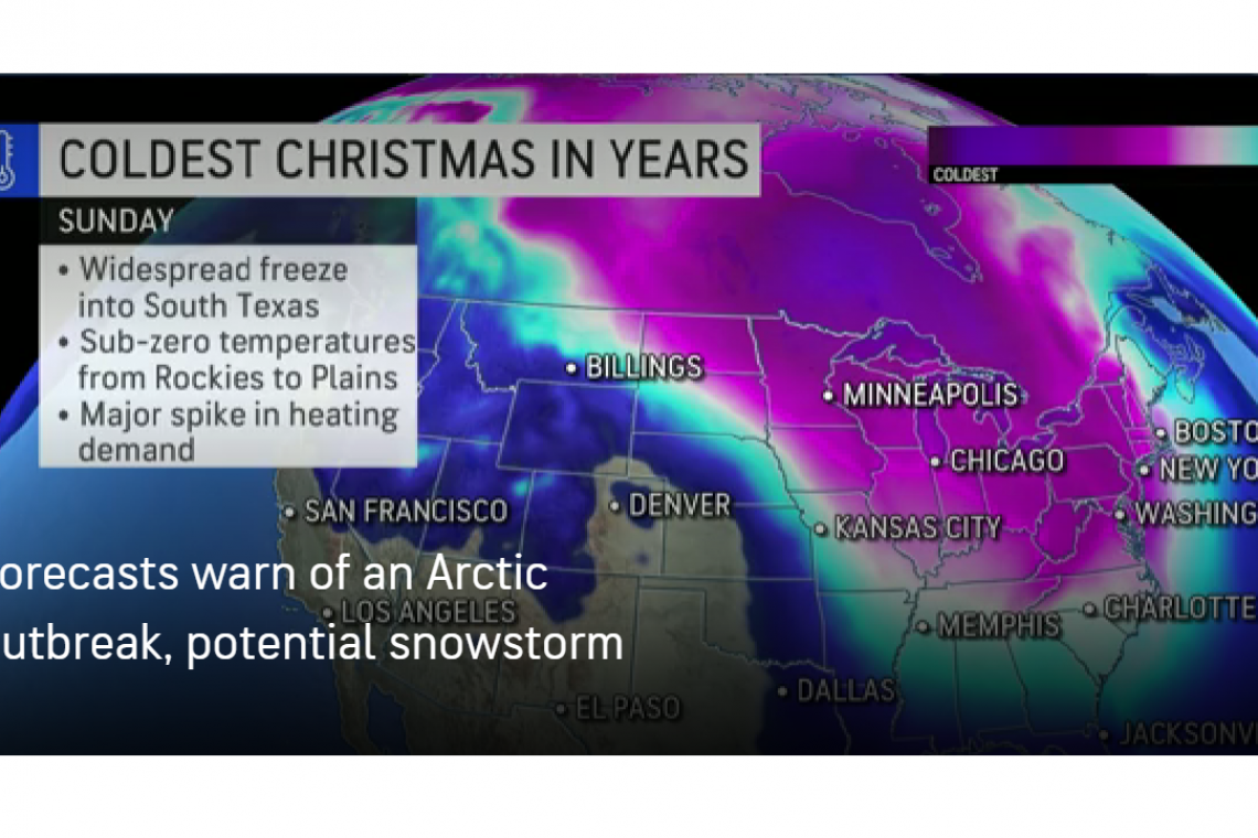 MULTIPLE WARNINGS OF CHRISTMAS WEEK COLD - NOW "BLIZZRD" TALK