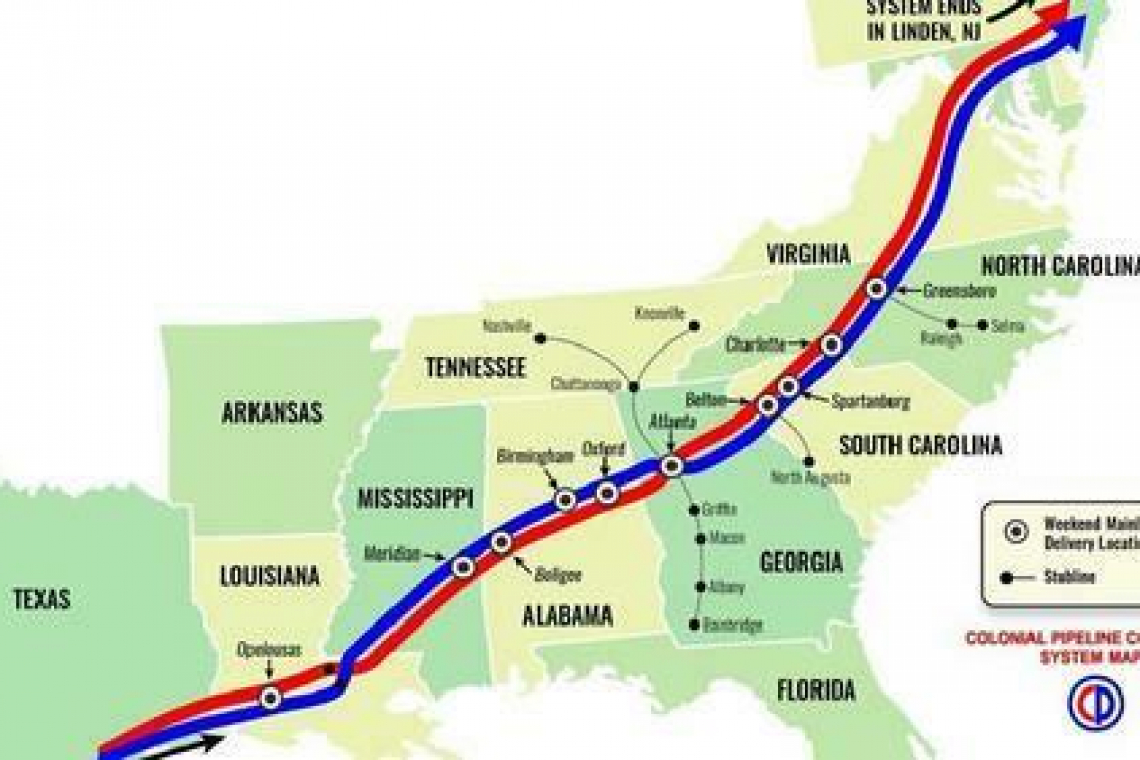 Key Pipeline Carrying Gasoline to northeast, shutdown by leak