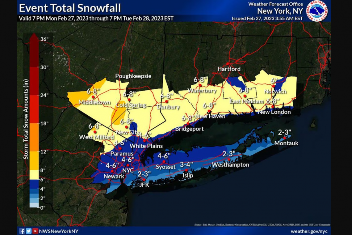 Get the Bread and Milk; SNOW for New York City and NJ