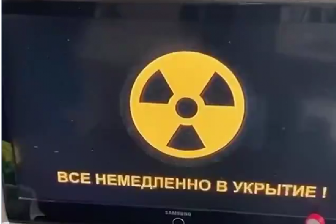 *****FLASH***** Nuclear Attack Message on Russian TV; Citizens told "Go to the shelters"
