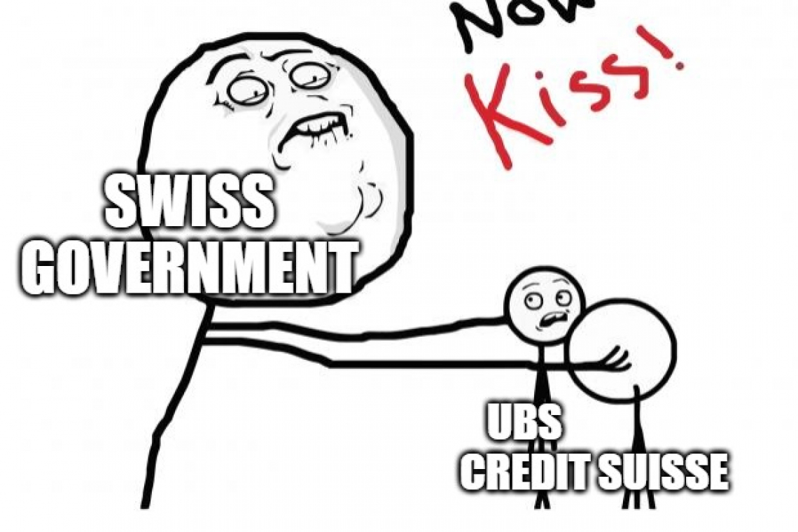 UPDATED 6:09 PM EDT --  UBS Buys Credit Suisse for (only) $3.2 BILLION - less than $1 a share!