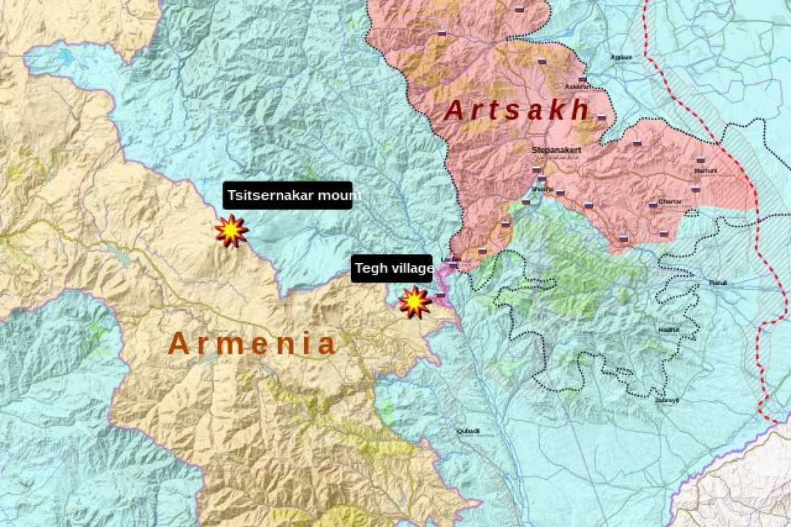 Armies of Azerbaijan and Armenia FIRING at each other along border