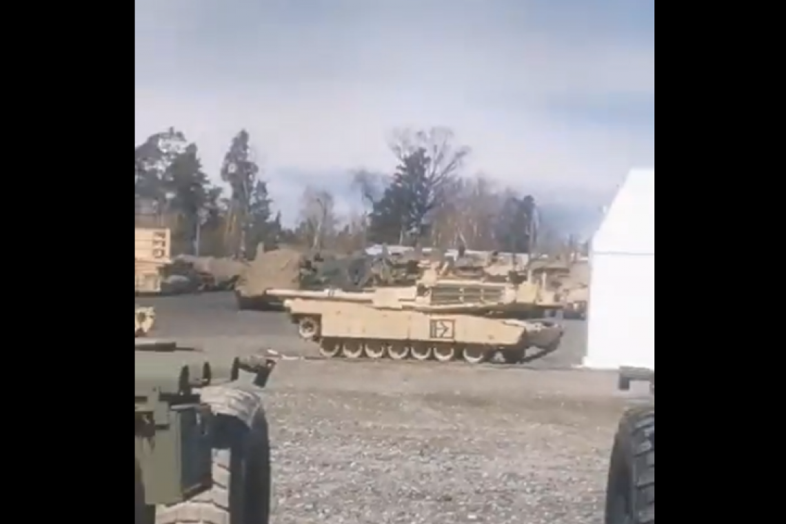 VIDEO:  U.S. M1A1 Abrams Tanks Already Inside Ukraine