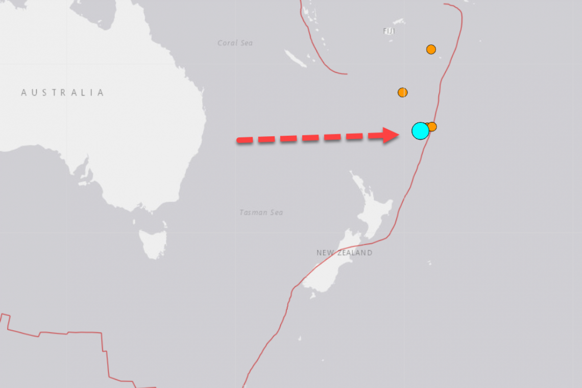 M7.3 Quake in South Pacific near New Zealand