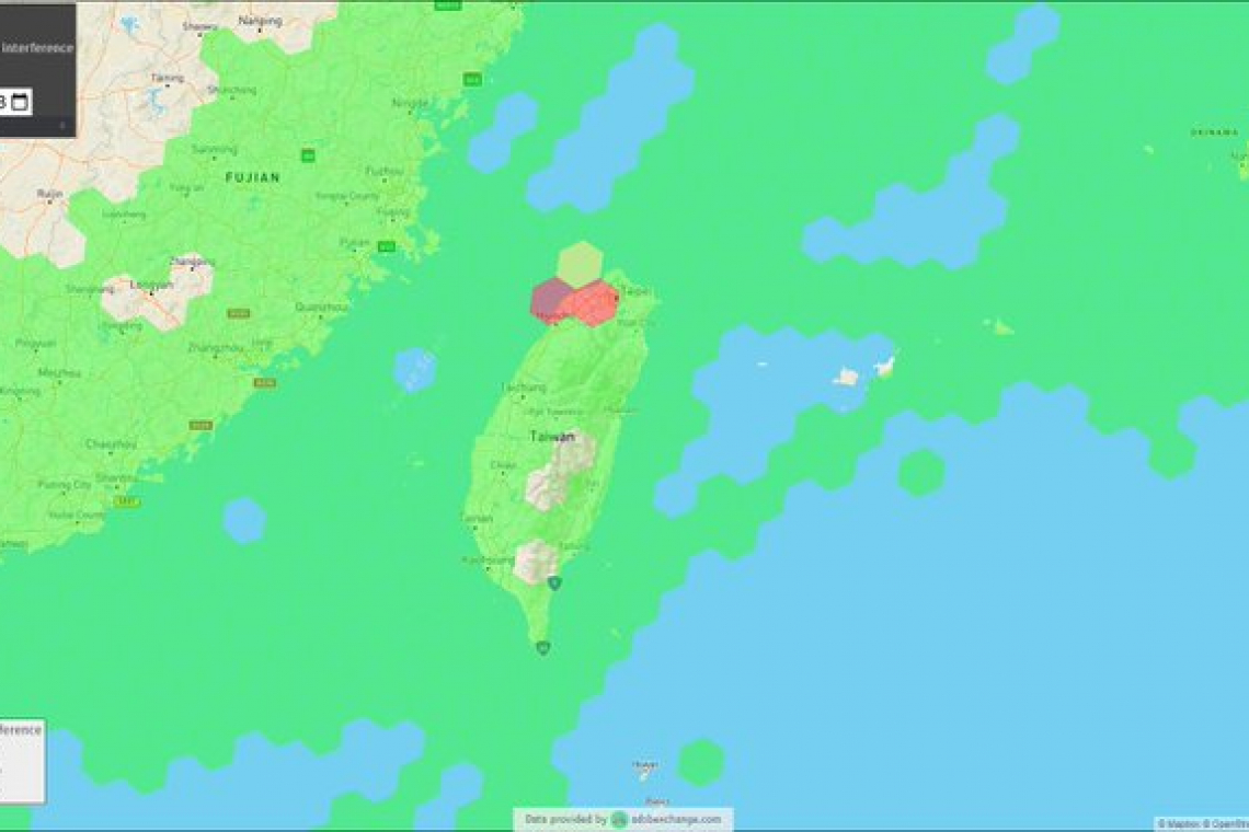 Warships JAMMING GPS over Taiwan