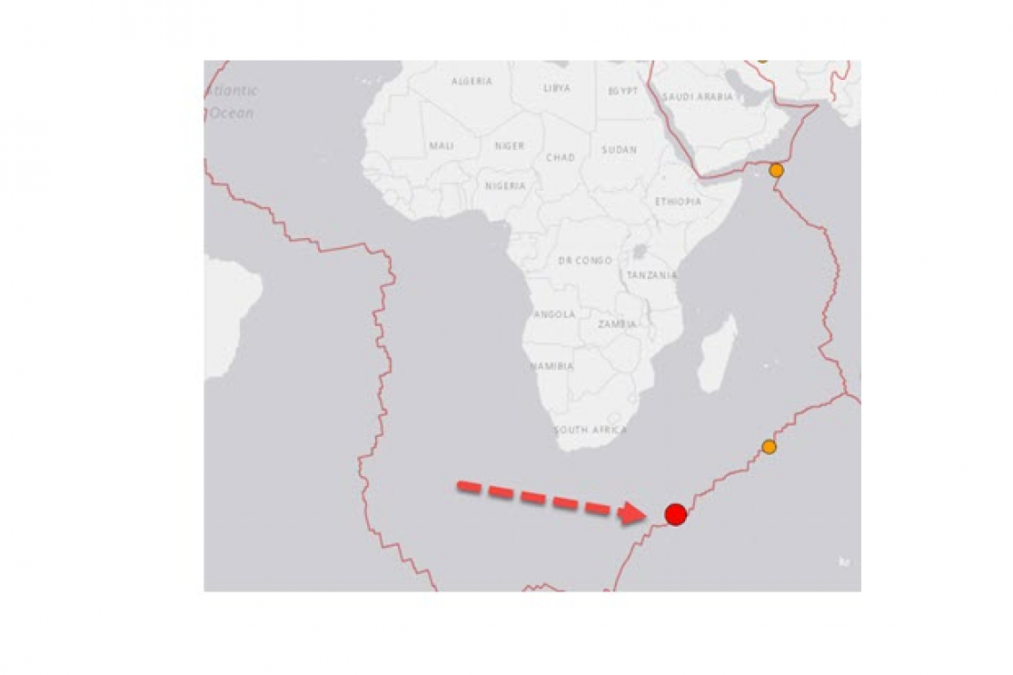 UPDATED 4:01 PM EDT -- M6.8 Quake off South Africa -- Antipode is Cascadia Subduction Zone