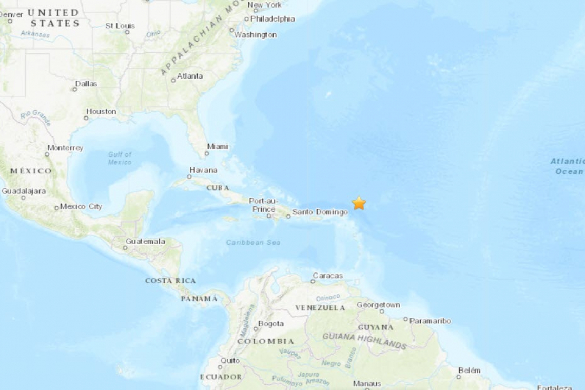 Major Earthquake Strikes in Atlantic Ocean Near Antigua, Barbuda, Puerto Rico