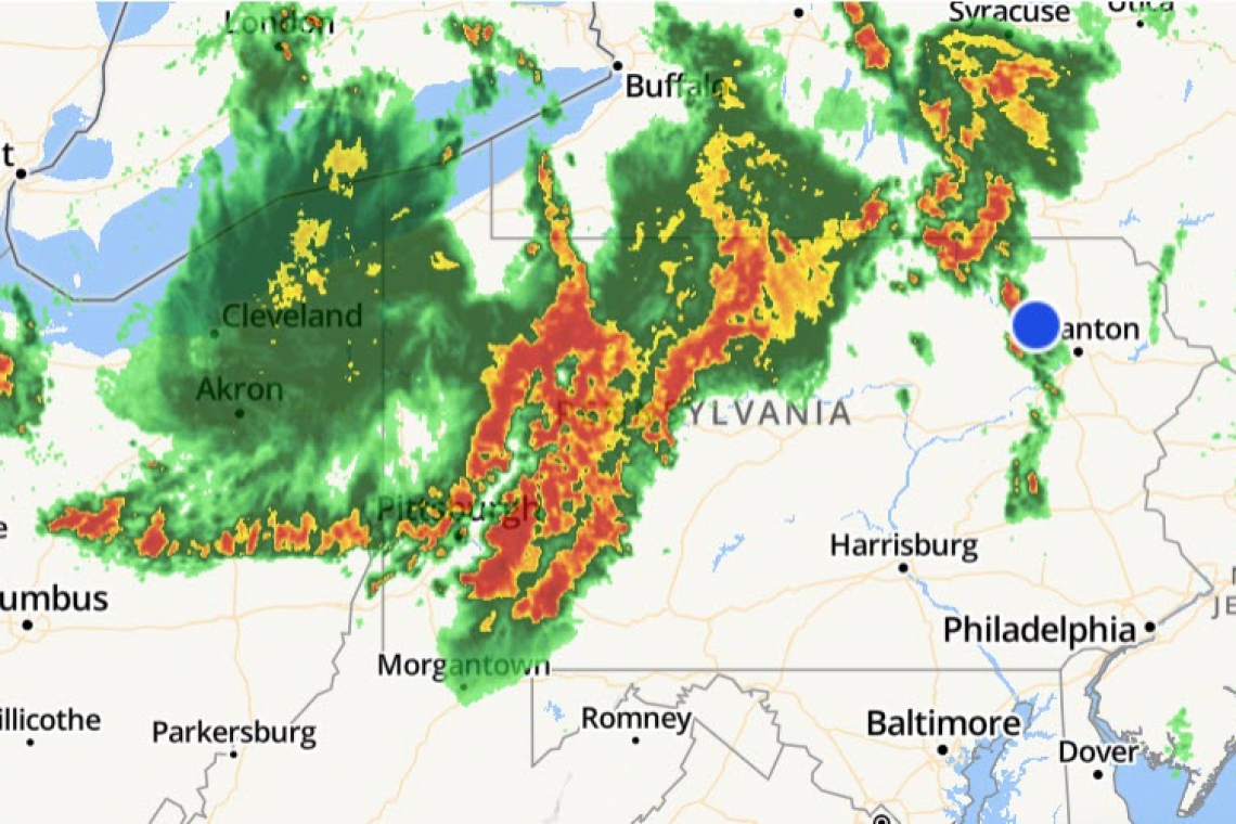 1:53 AM EDT_ We Are Getting SMASHED! Here in Pennsylvania!