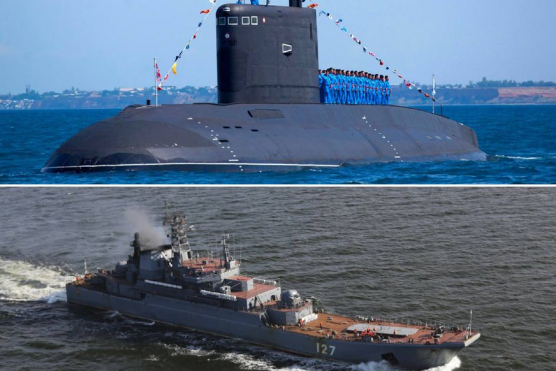 Ukraine Scores Big Hits; Destroys Russian Submarine and Landing Ship
