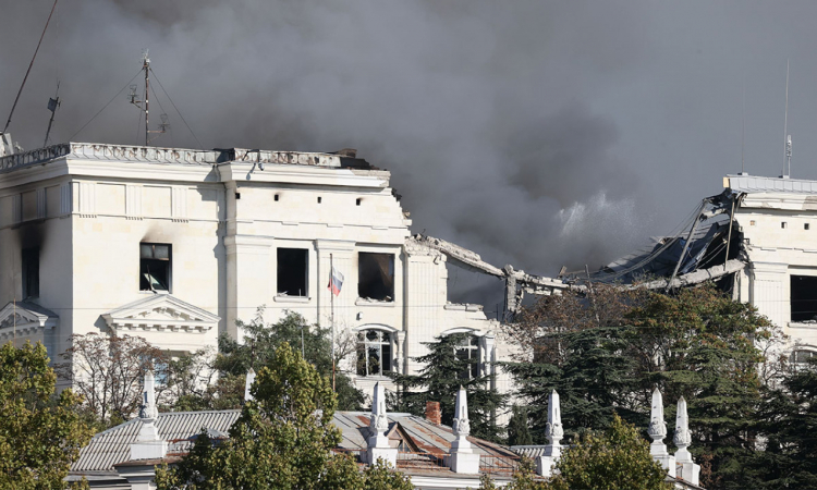 RUSSIAN BLACK SEA FLEET HQ HIT BY 