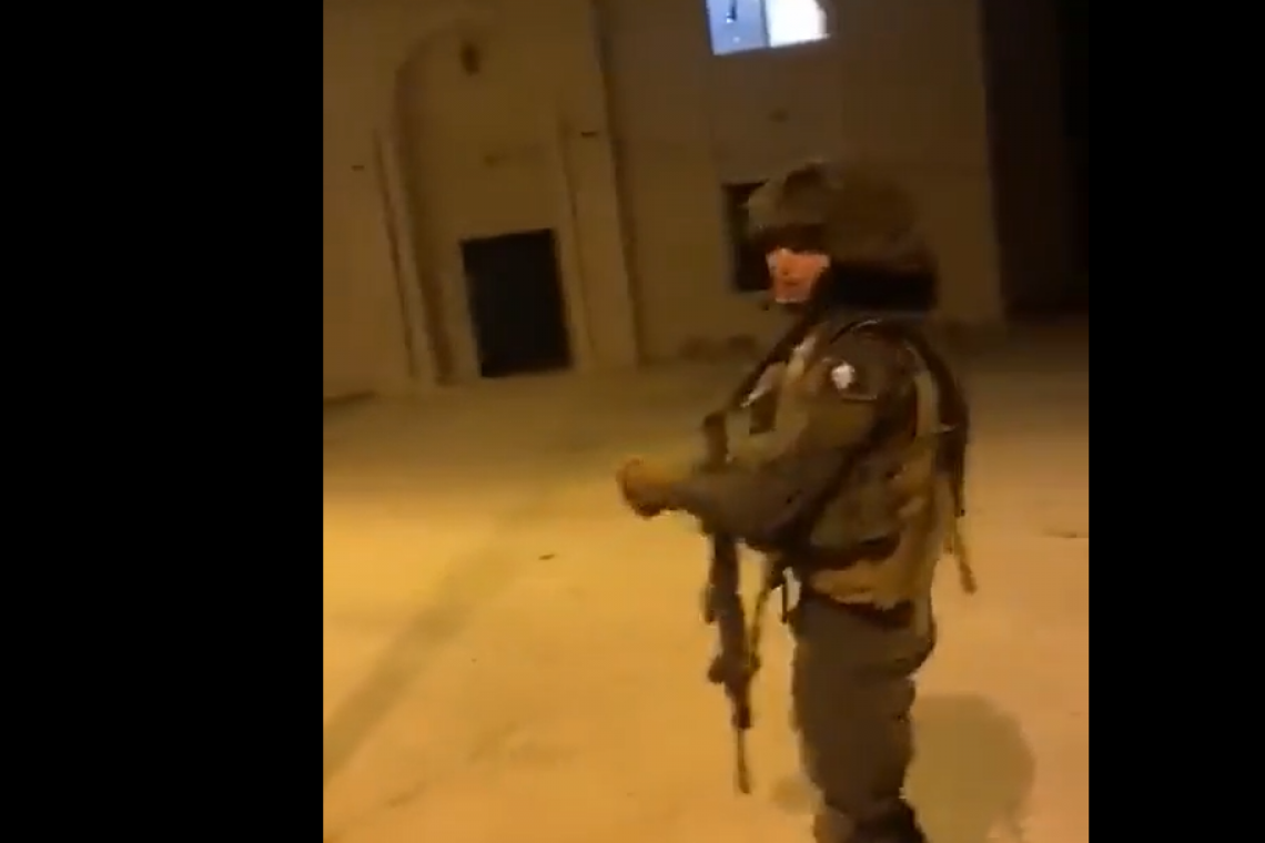 Just For Laughs?  Israeli Soldier Throws Flash-Bang Grenade into Mosque