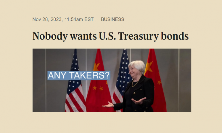 ***** REAL ****** Trouble:  No One Buying US Treasuries 