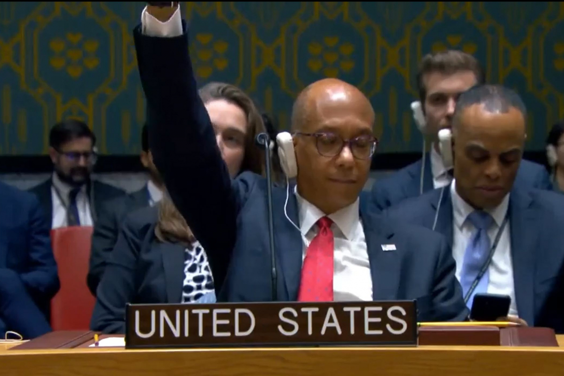 U.S. ** vetoes ** security council resolution calling for &quot;immediate ceasefire&quot; in Gaza