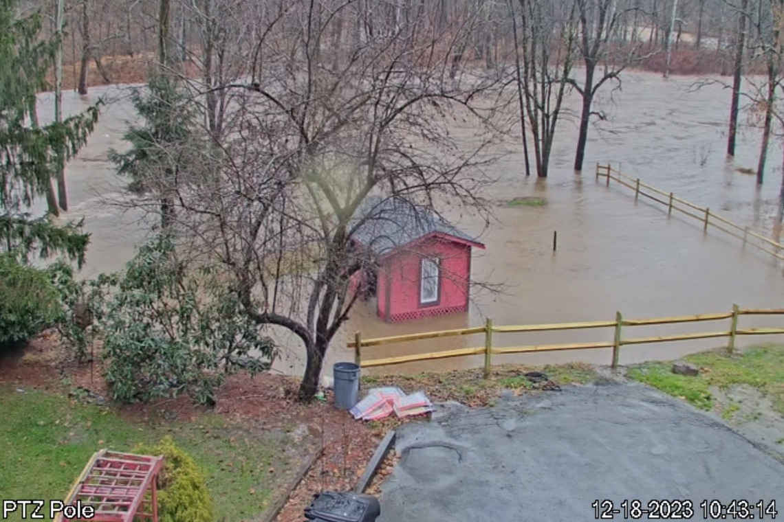 UPDATED 12:57 PM EDT -- My Land in PA is being hit with Flooding; House still dry though . . .