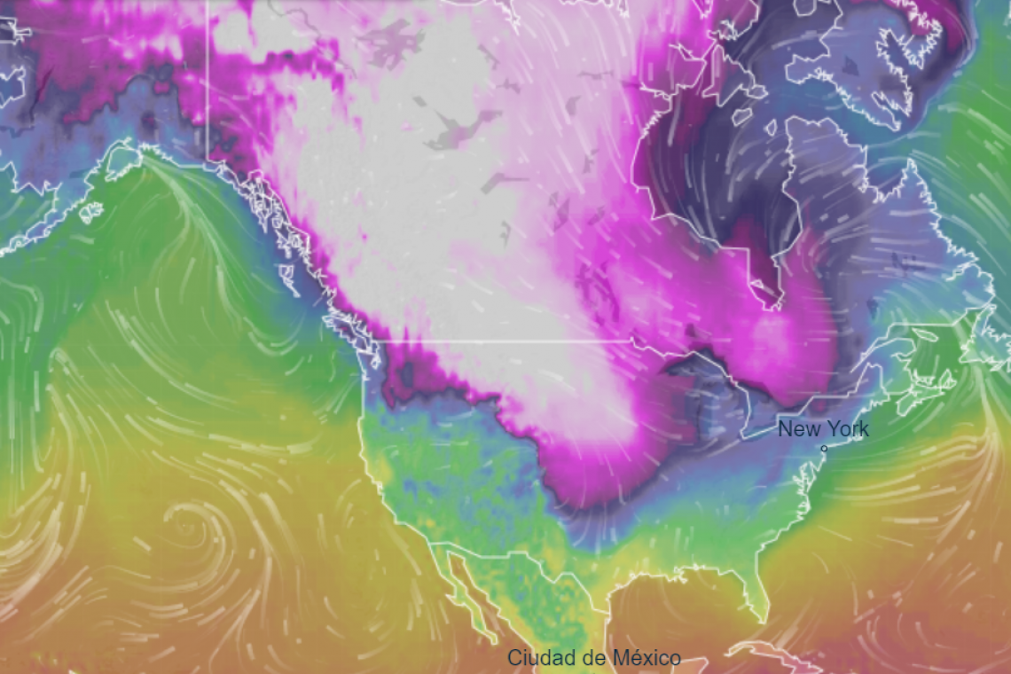 Polar-Air at -40°F to Enter USA This Weekend!