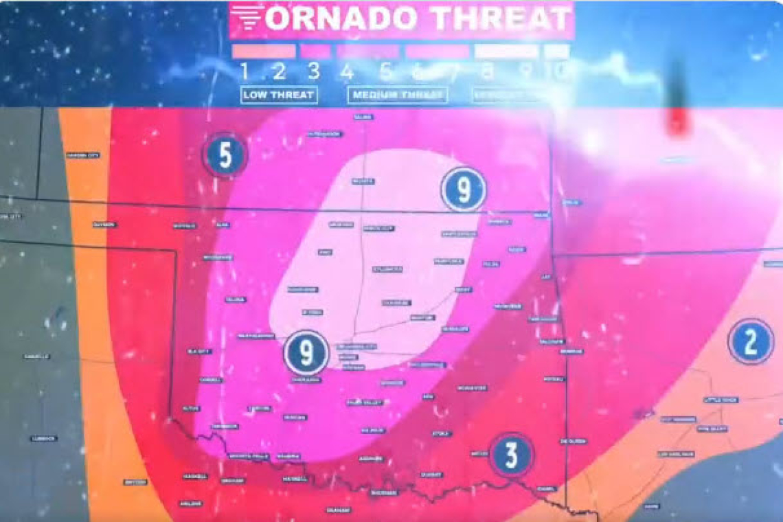 URGENT!!!  &quot;TOR-CON-9&quot; Extremely rare, historic, high-risk alert For Tornados - Oklahoma and Kansas TONIGHT