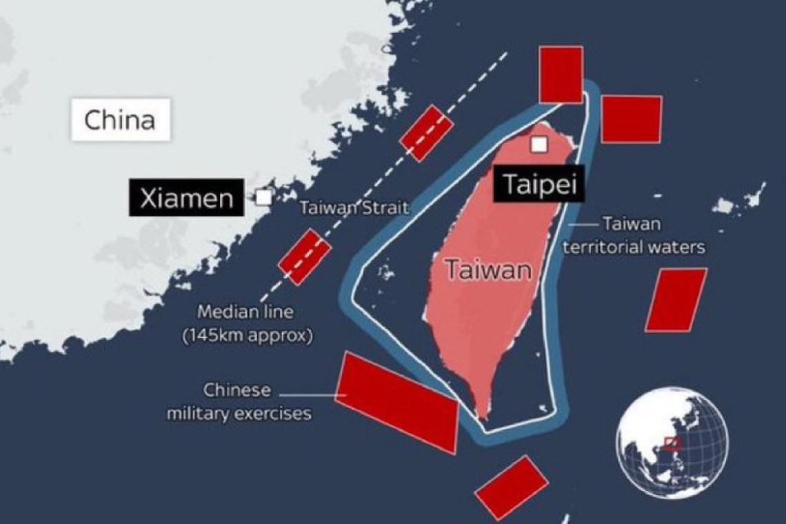 Taiwan Surrounded by China Navy