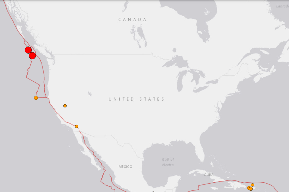 Back-to-Back Magnitude 6.6 and 6.4 Earthquakes - Cascadia Subduction Zone!