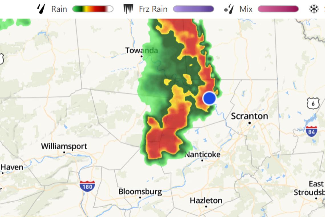 UPDATE 10:19 PM EDT POWER RESTORED  . . . Severe T-Storms Here in PA; Have LOST Electric