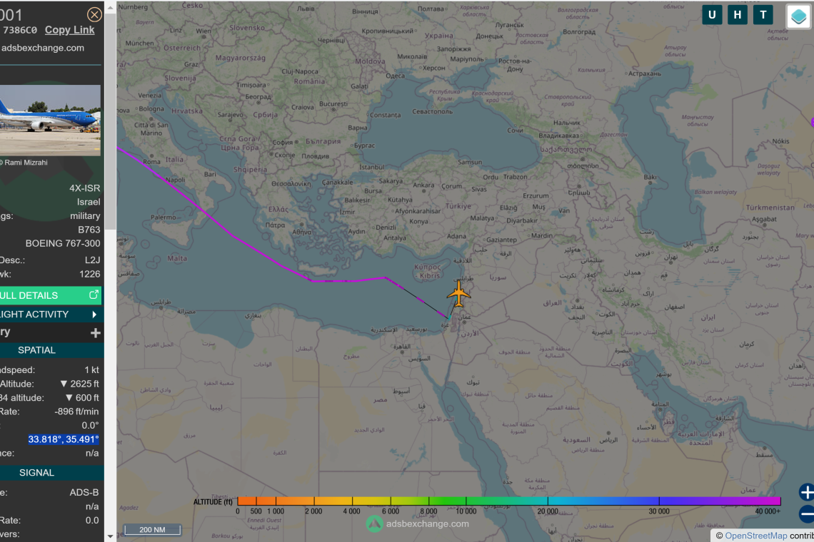 Netanyahu's Plane from USA Lands . . . . . . in BEIRUT?????